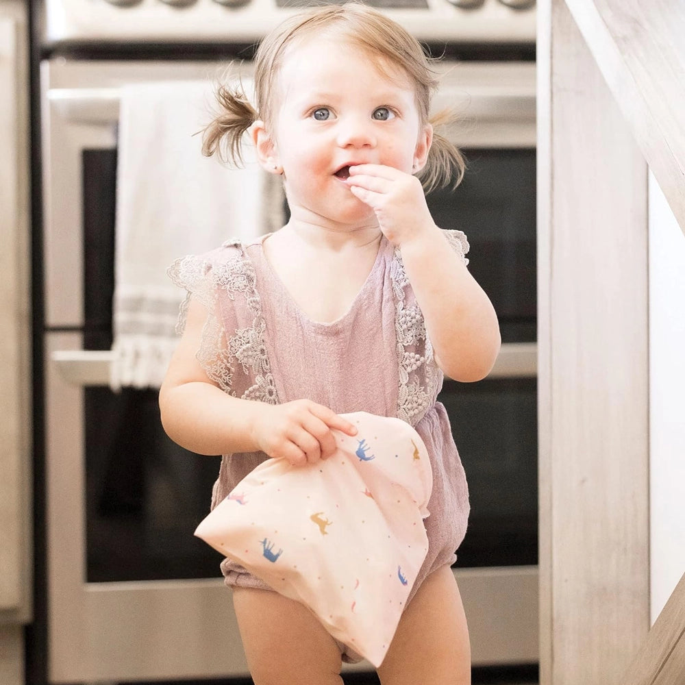 Tiny Twinkle Set of 5 Reusable Snack Bags - Unicorn