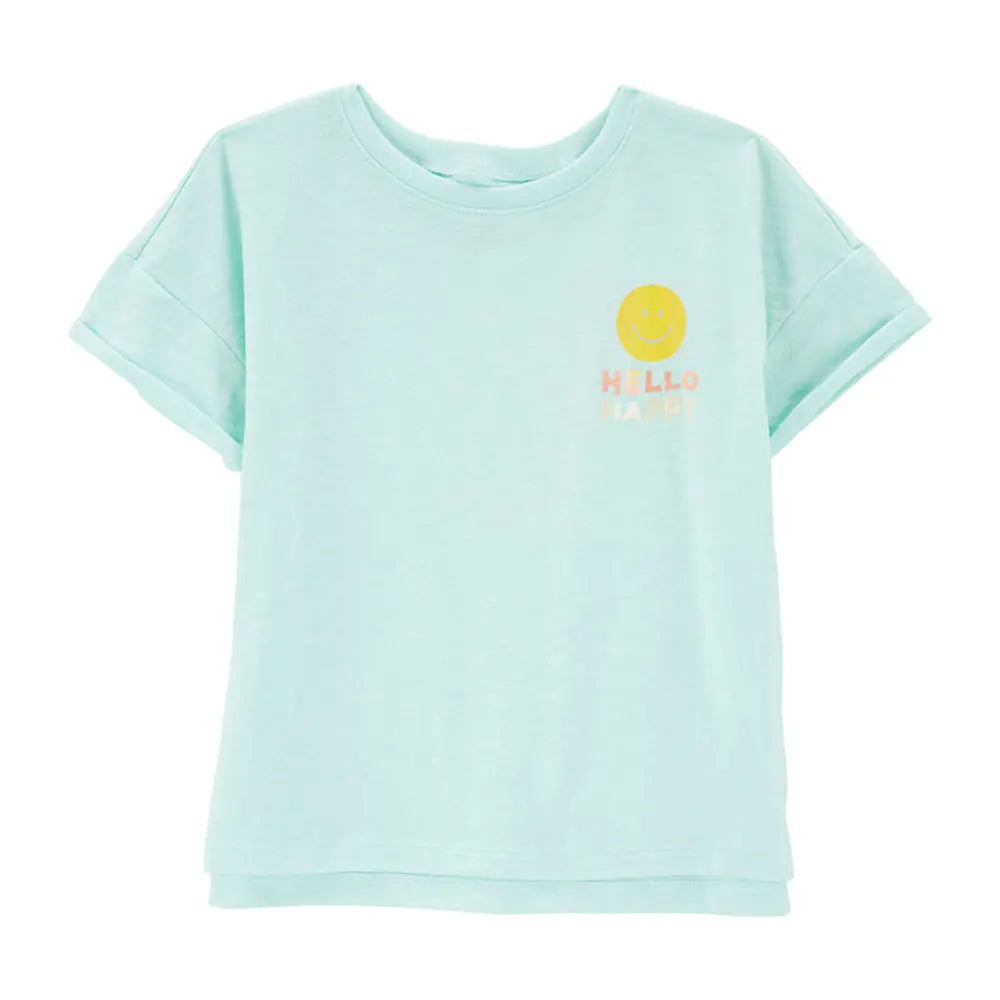 T-shirt Kid Hello Happy Sun Carter's - Bleu