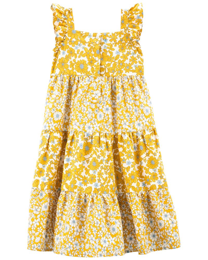 Robe En Lin Fleurie Carter's - Jaune