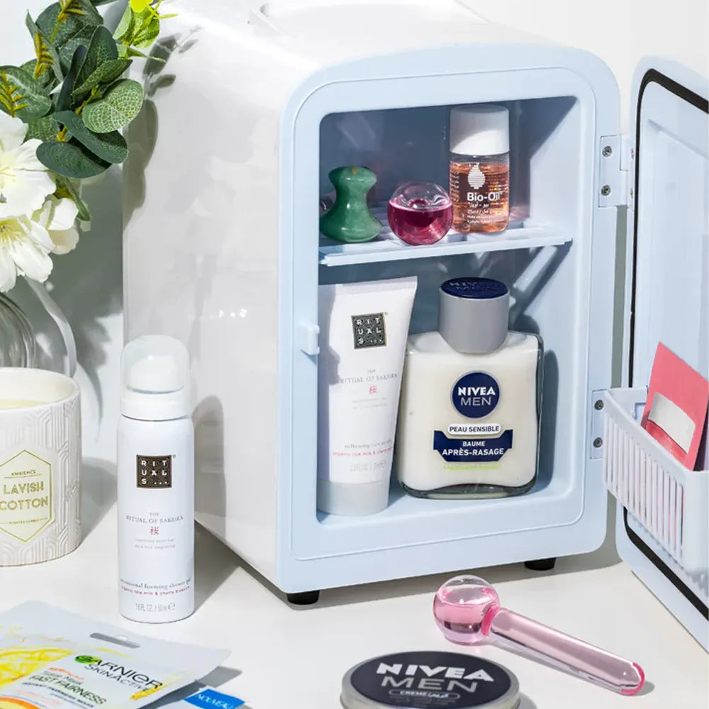 فيس لاب x كودالي ثلاجة مستحضرات العناية بالبشرة أبيض + هدايا!