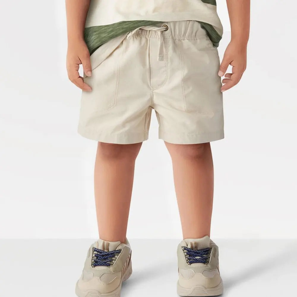 Short en Toile à Enfiler Carter's - Ivoire