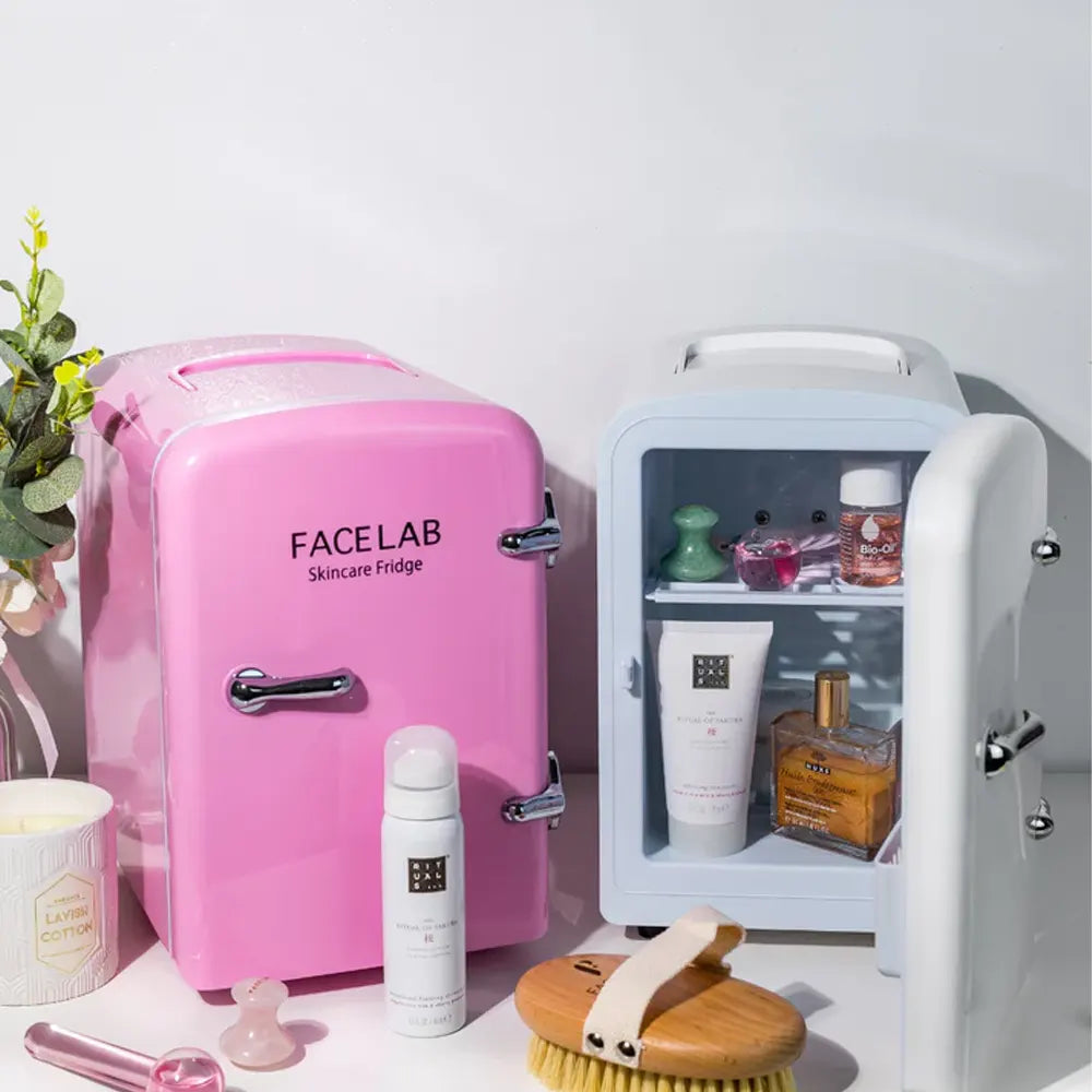 فيس لاب x كودالي ثلاجة مستحضرات العناية بالبشرة أبيض + هدايا!