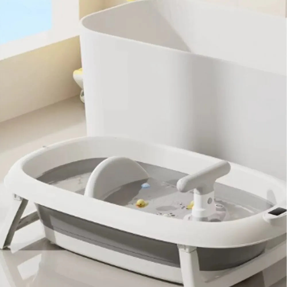 Siège de Bain Bébé avec Dossier & Poignée de Maintien