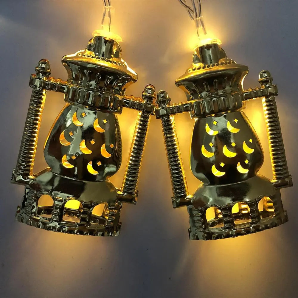 LED Light Garland with Battery Box 1.65m - Lantern