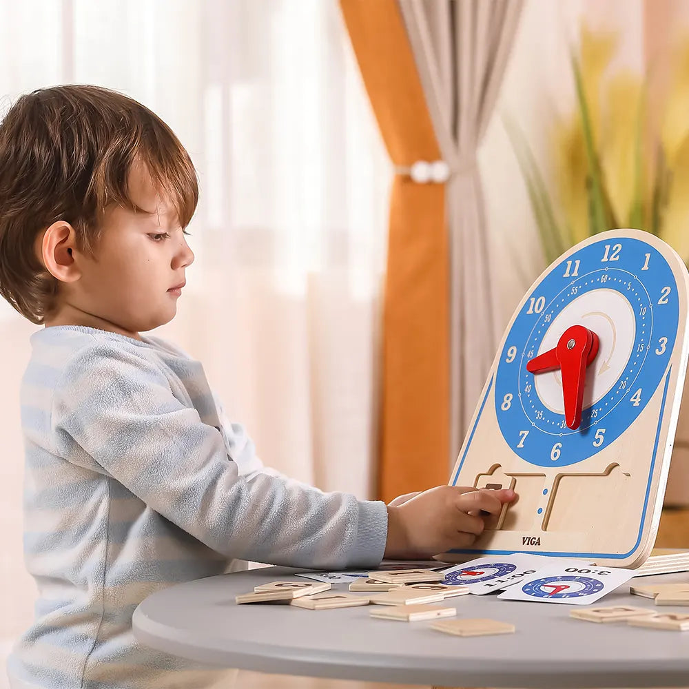 Viga Toys Horloge d'Apprentissage 3A+