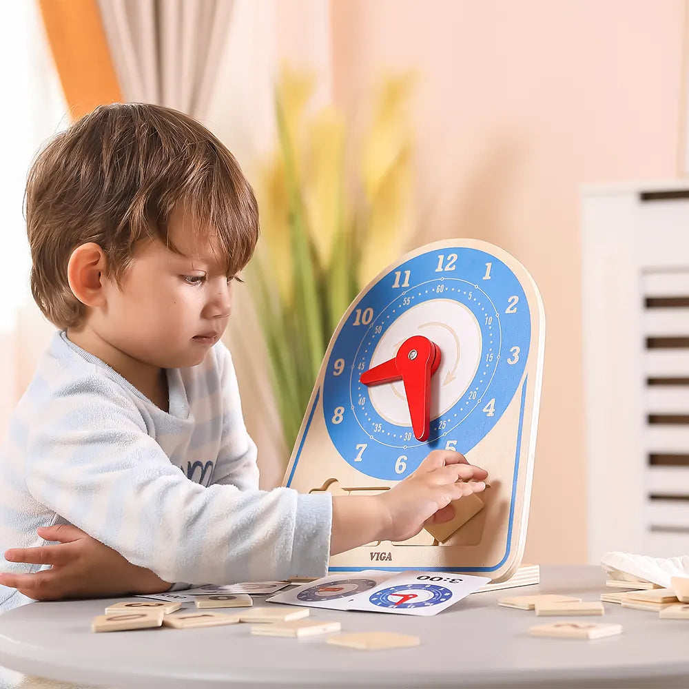 Viga Toys Horloge d'Apprentissage 3A+