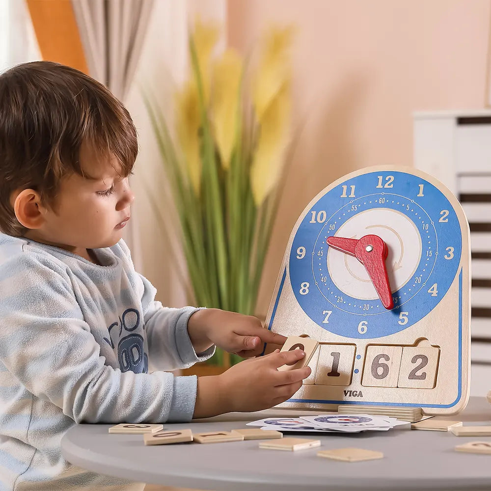 Viga Toys Horloge d'Apprentissage 3A+