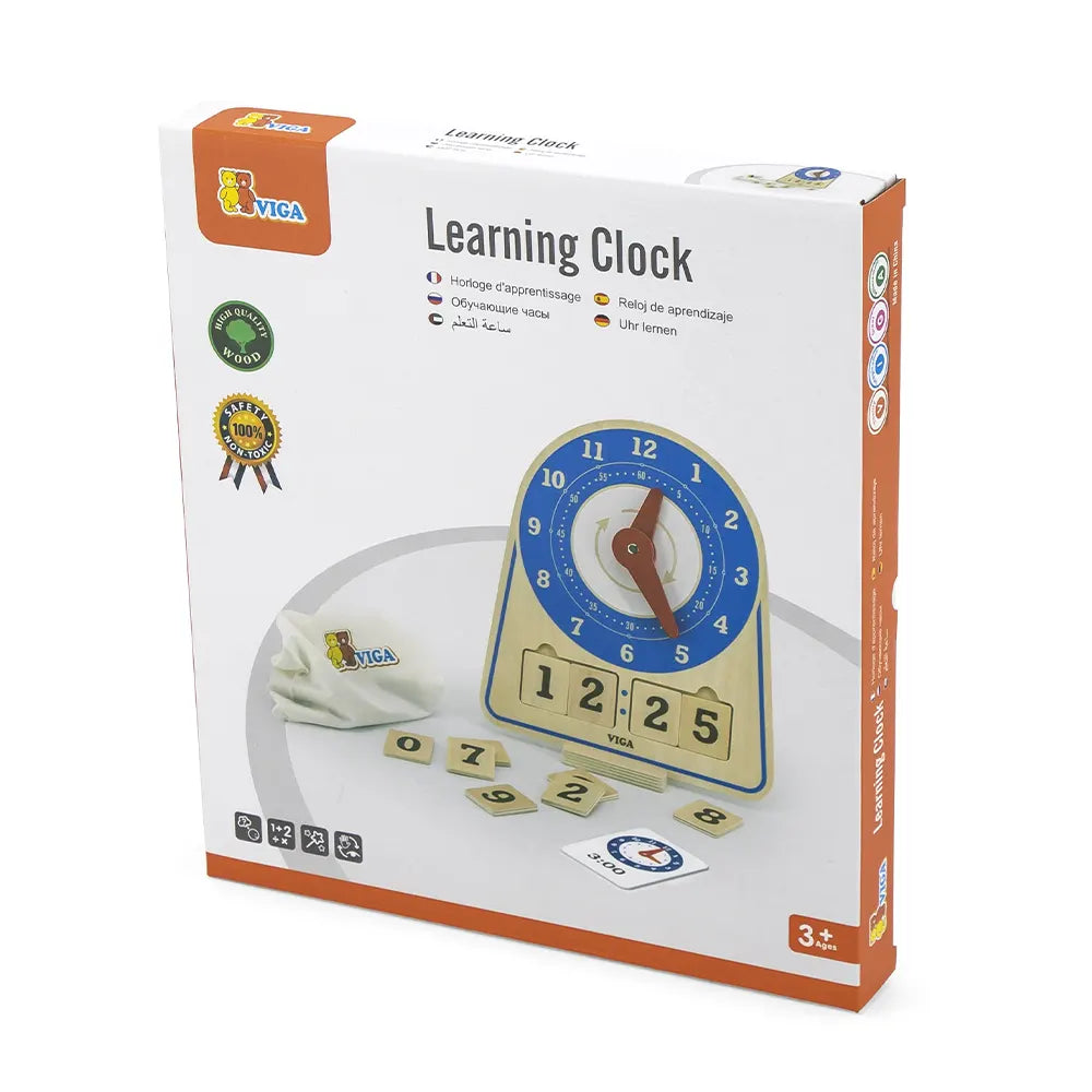 Viga Toys Horloge d'Apprentissage 3A+