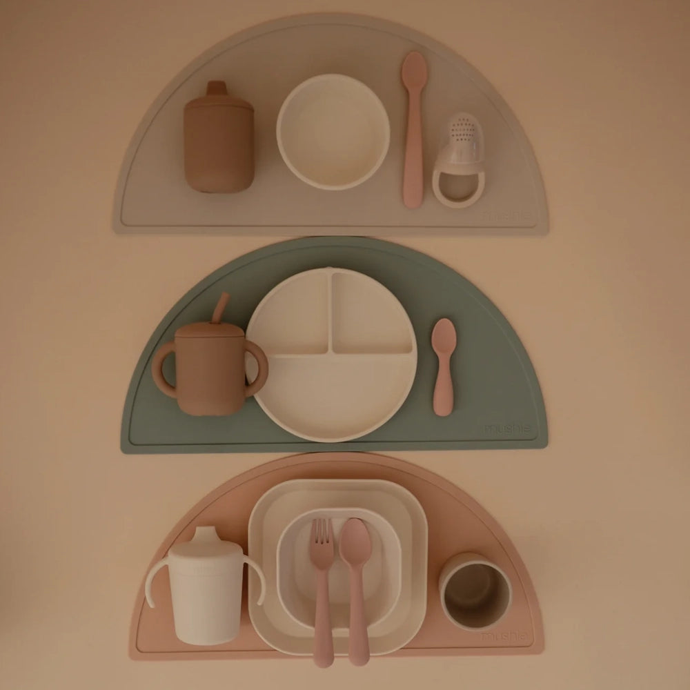 Mushie Set of 2 Square Dishes - Ivory
