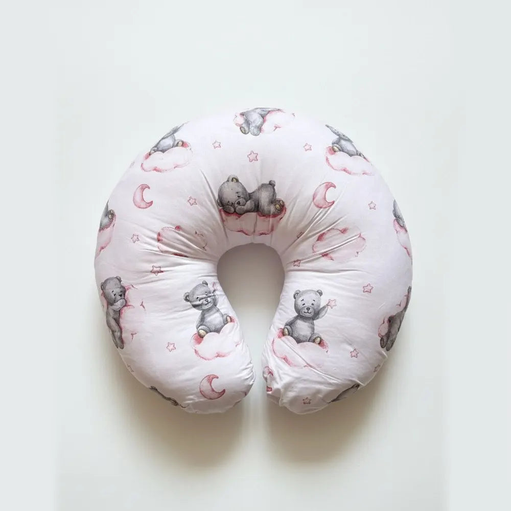 BébéYo Coussin d'Allaitement Nuage d’Ourson - Rose