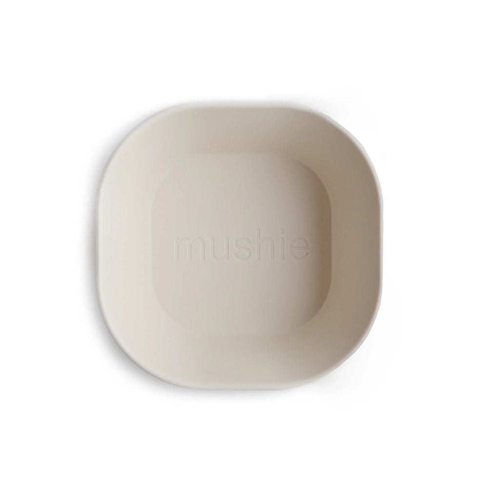 Mushie Set of 2 Square Dishes - Ivory