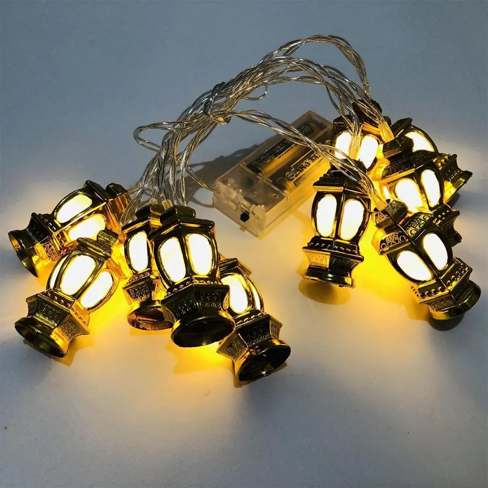 LED Light Garland with Battery Box 1.65m - Small Lantern