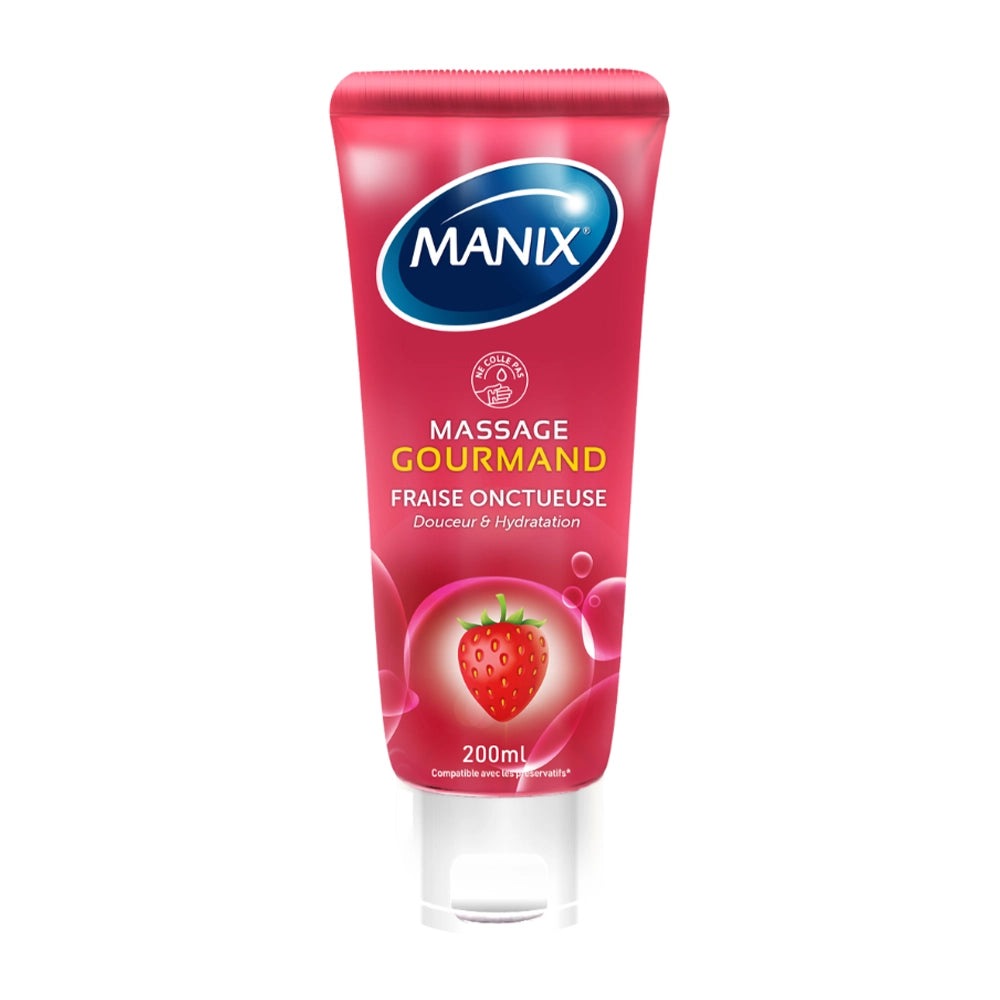 Manix Gel de Massage Gourmand Fraise - 200ml