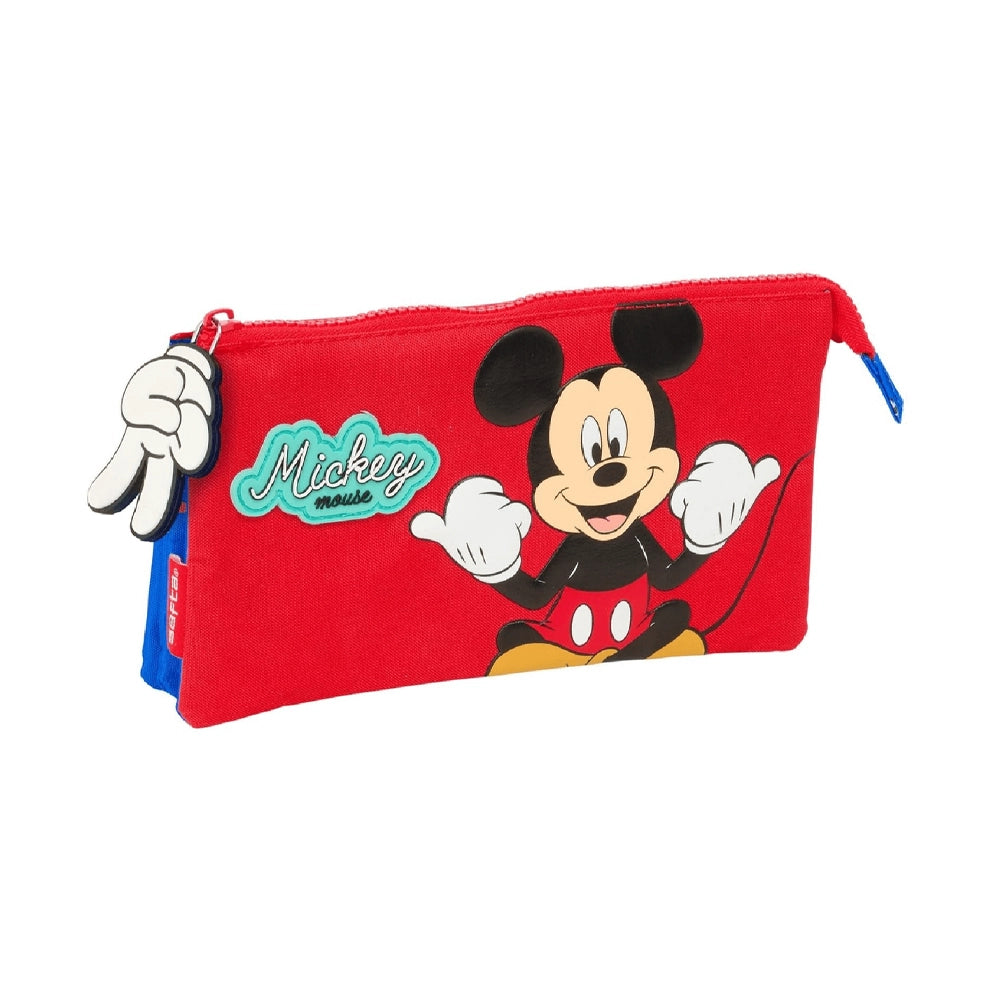 Safta Trousse Triple Compartiment - Mickey Mouse Good Day
