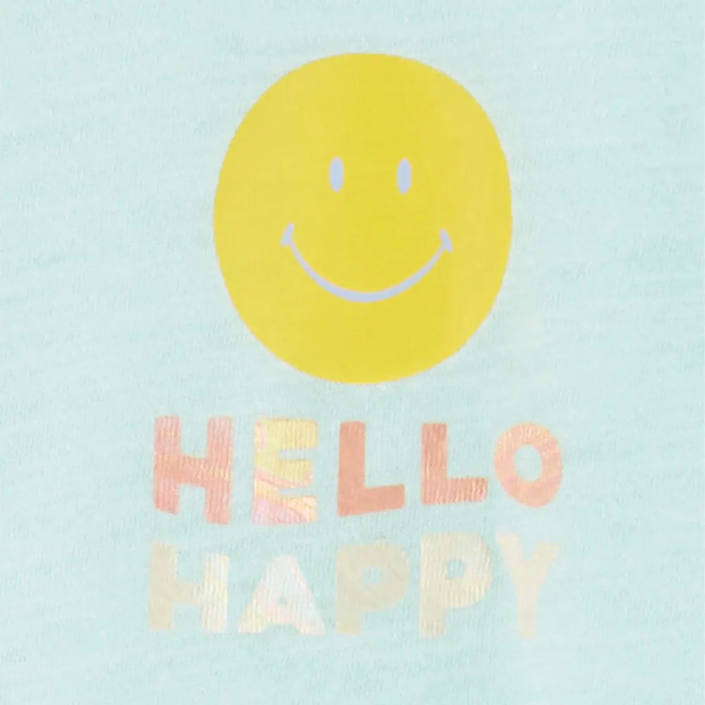 T-shirt Kid Hello Happy Sun Carter's - Bleu