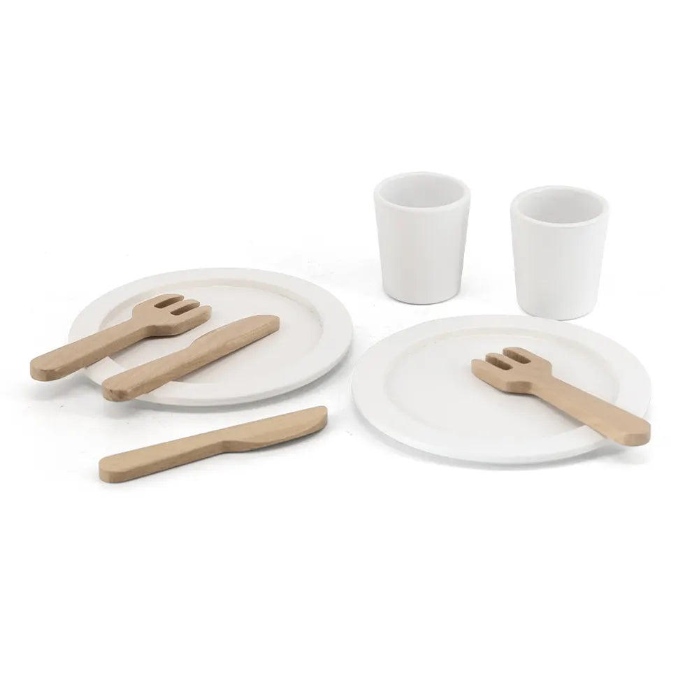 Viga Toys Juego de servicio de mesa de 8 piezas 24M+
