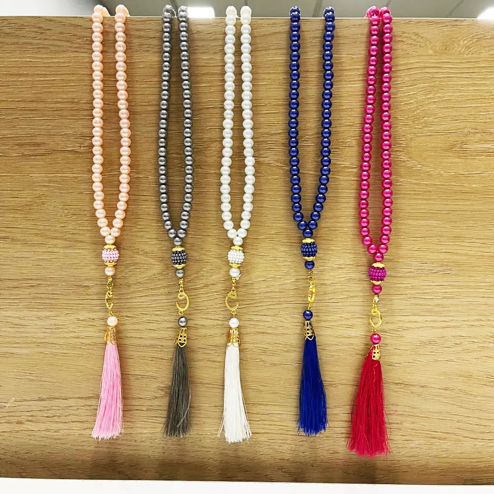 Large Muslim Rosary Tasbih Beads - White