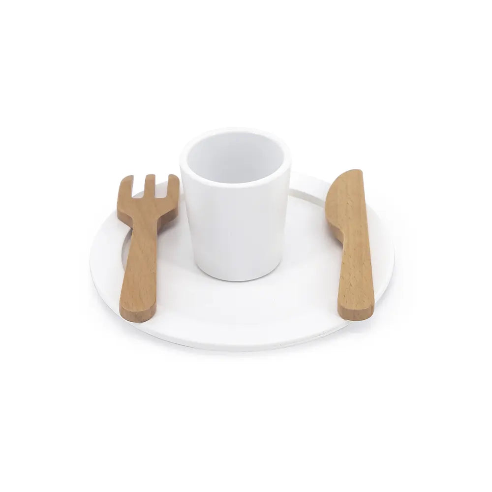 Viga Toys Juego de servicio de mesa de 8 piezas 24M+