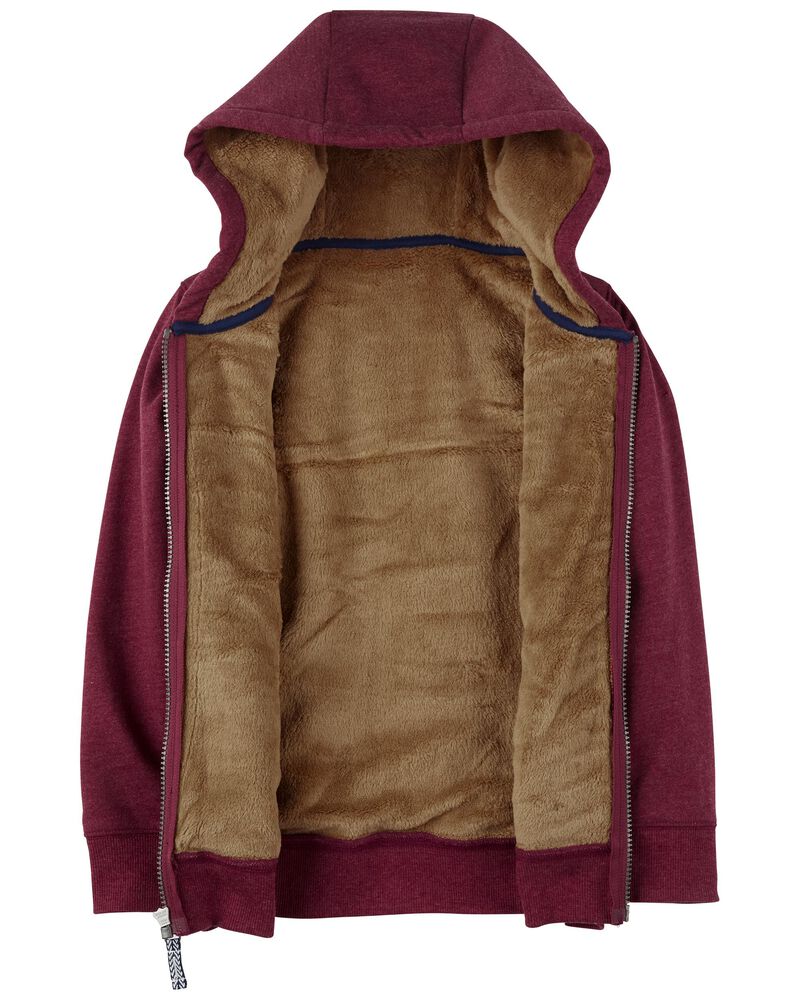 Sweat À Capuche Doublé Pelucheux Carter's - Rouge