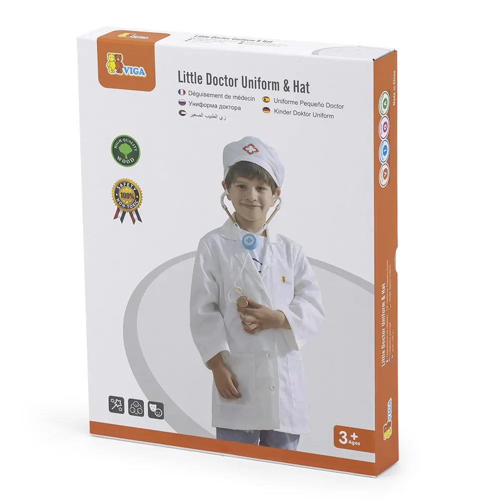 Viga Toys Petit Docteur Uniforme & Chapeau 3A+