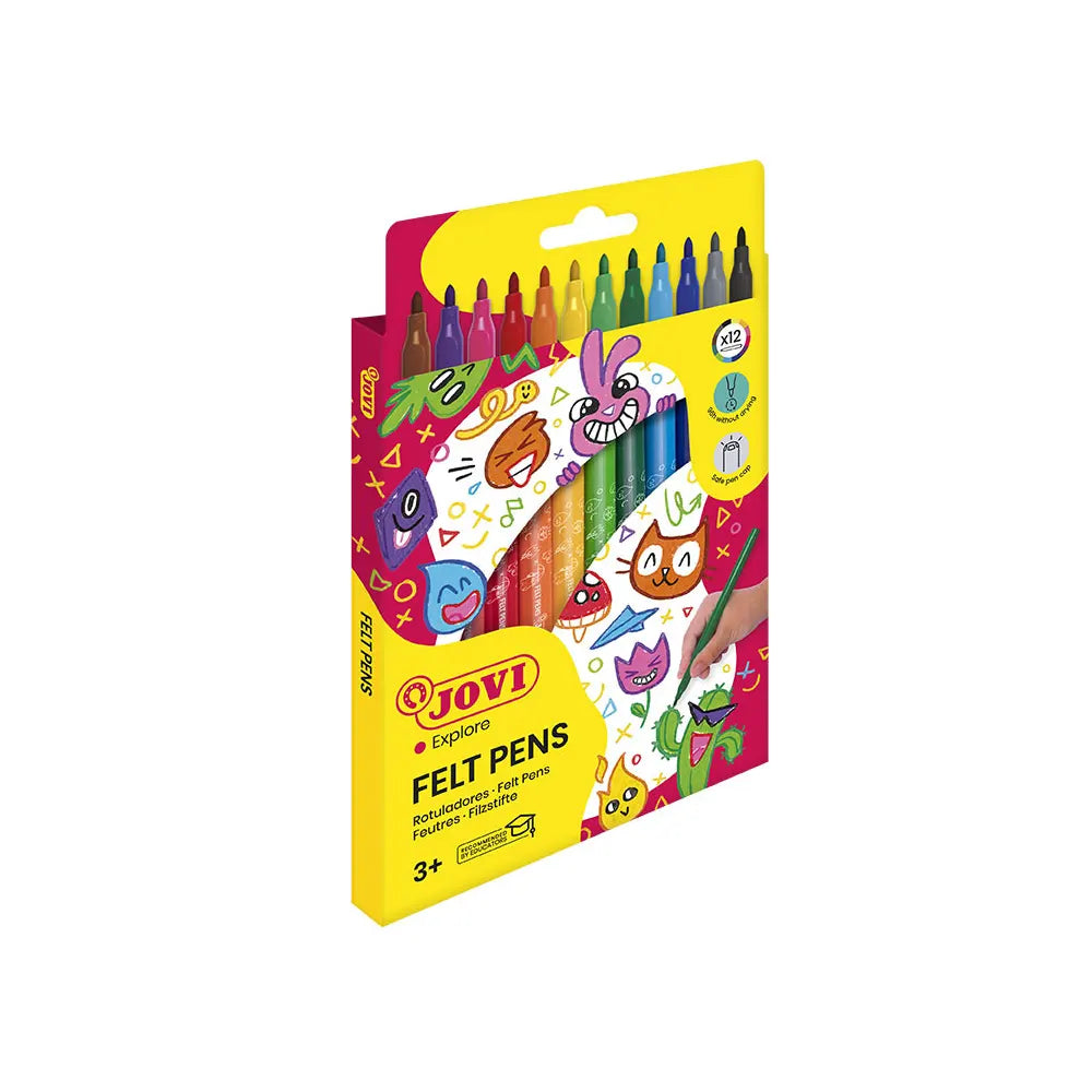 Jovi Boîte de 12 Feutres Lavables