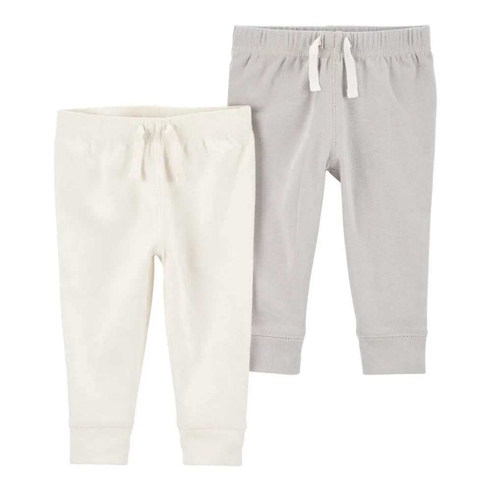 Pack de 2 joggers sin cordones Carter's - Gris y marfil