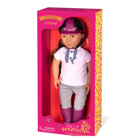 Our Generation Poupée avec Tenue d'Équitation 46cm 3A+ - Elliana