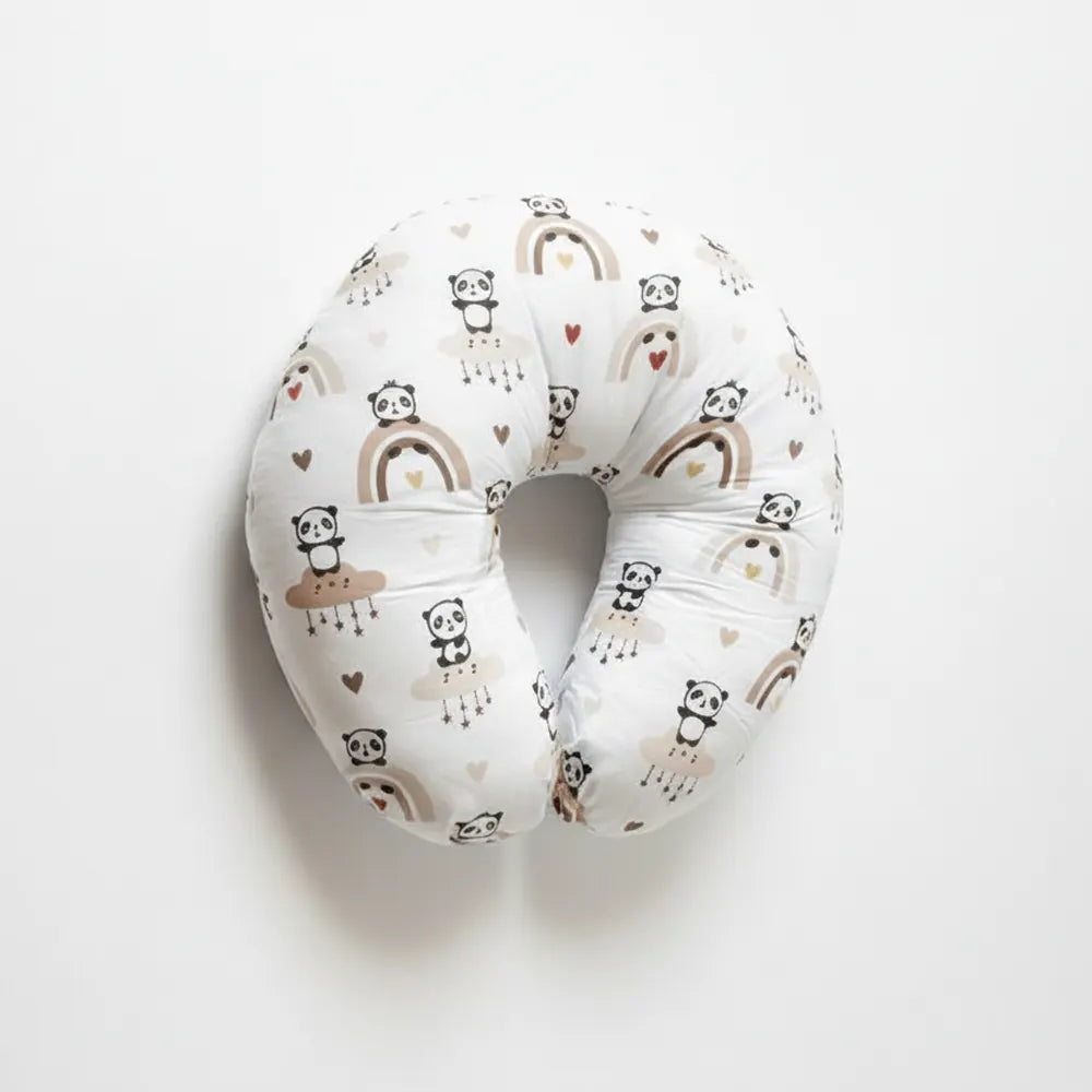 BébéYo Coussin d'Allaitement Panda Rainbow - Beige