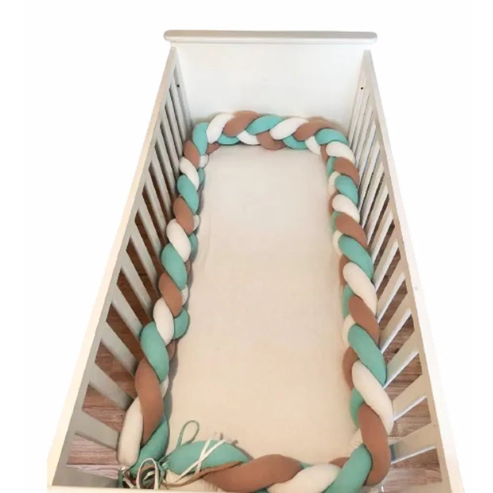 Babymat Tour de Lit Tressé - Vert Pastel