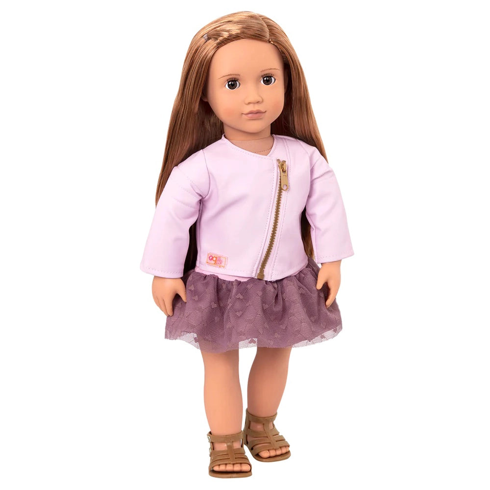 Our Generation 18-inch Doll with Pink Leather Jacket 3Y+ - Vienna