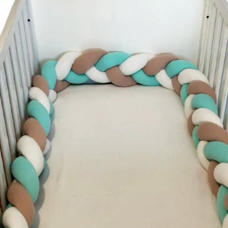 Babymat Braided Crib Bumper - Pastel Green