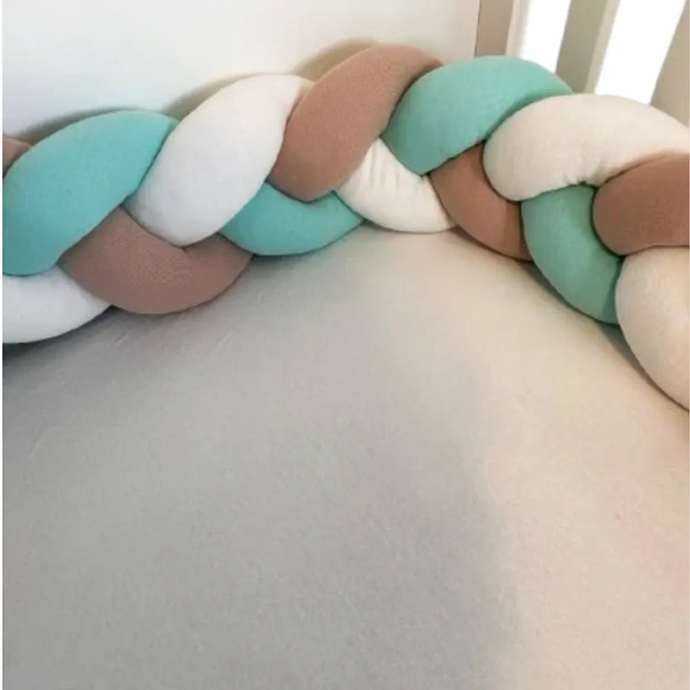 Babymat Tour de Lit Tressé - Vert Pastel