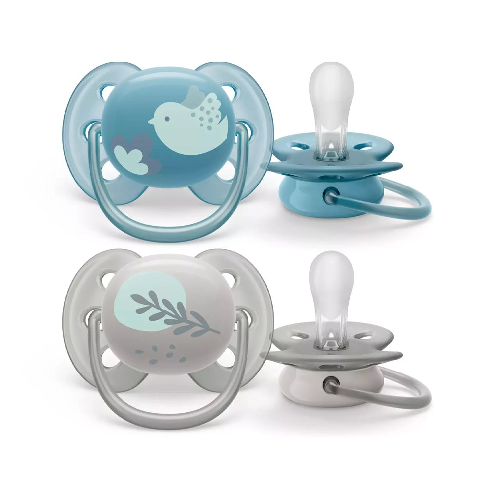 Philips Avent Pack of 2 Soft Pacifiers 6-18m Boy