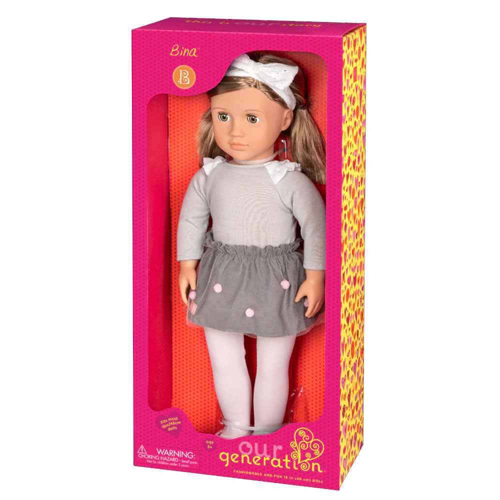 Our Generation Fashion Doll Pompom Skirt 46cm 3Y+ - Bina