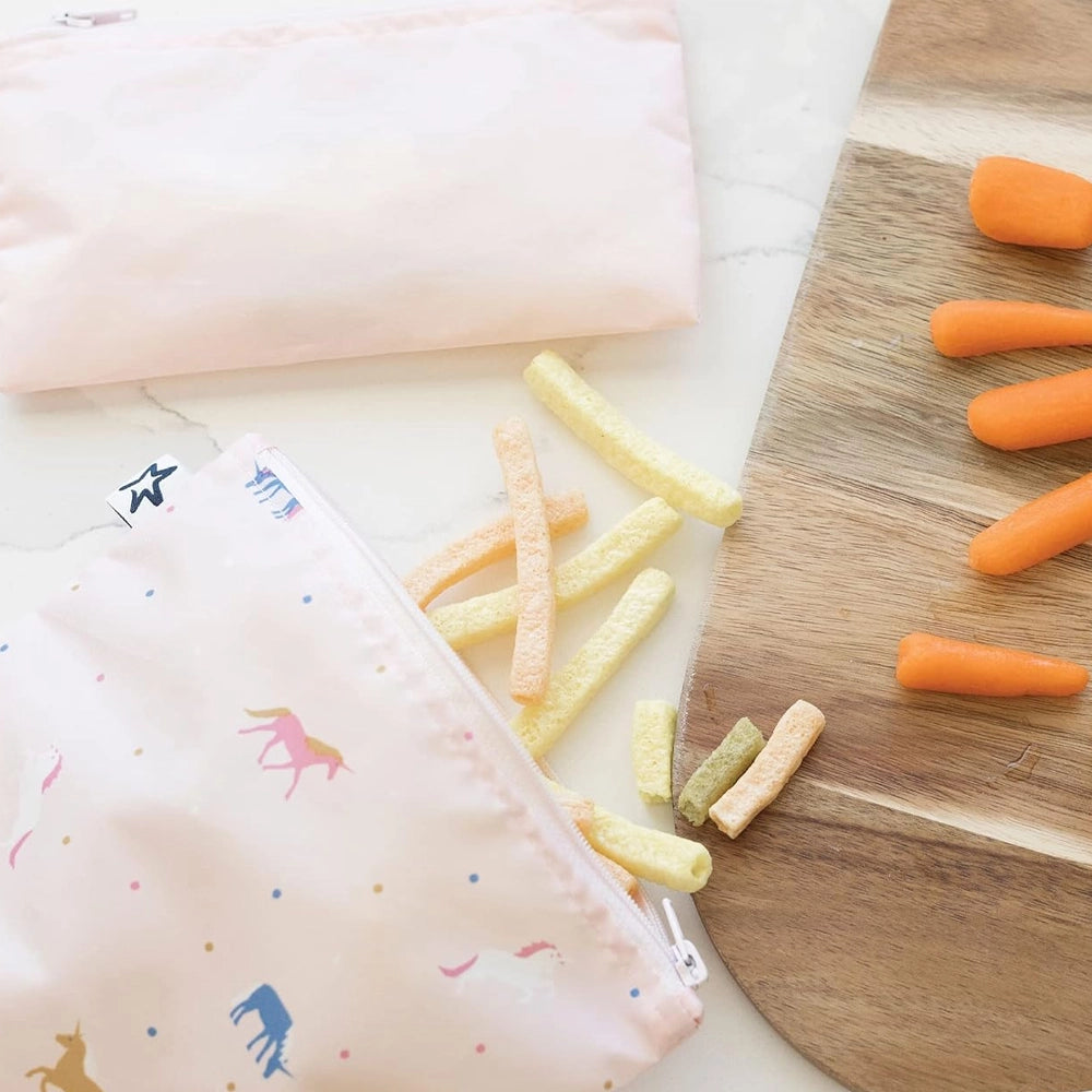 Tiny Twinkle Set of 5 Reusable Snack Bags - Unicorn