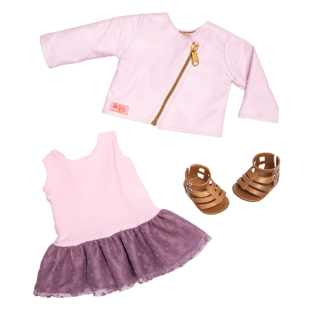 Our Generation 18-inch Doll with Pink Leather Jacket 3Y+ - Vienna