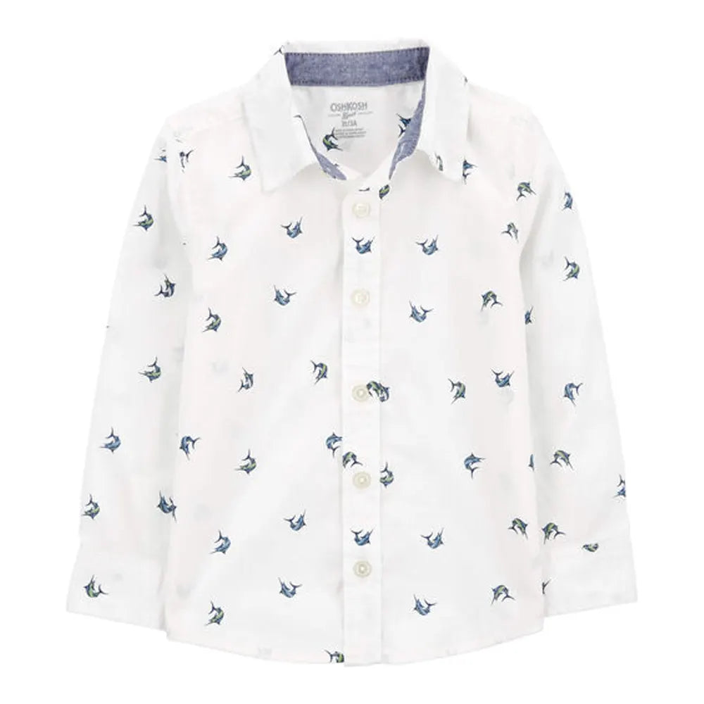Chemise Boutonnée OshKosh - Poisson Blanc