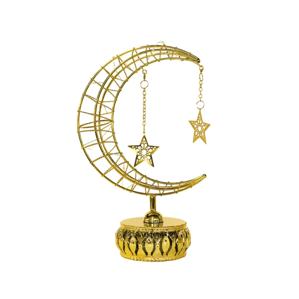 Lampe de Table LED Métal 31x9 cm - Lune & Etoile