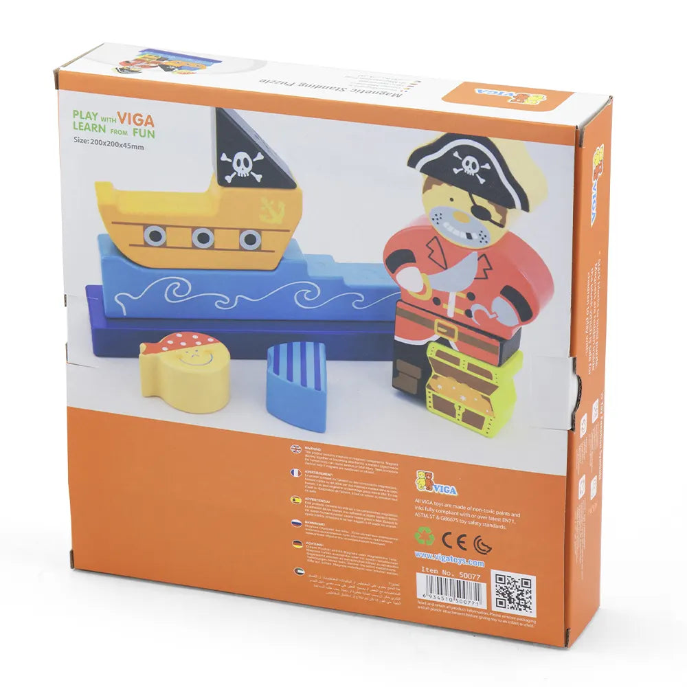Viga Toys Puzzle Magnétique Pirate  2A+