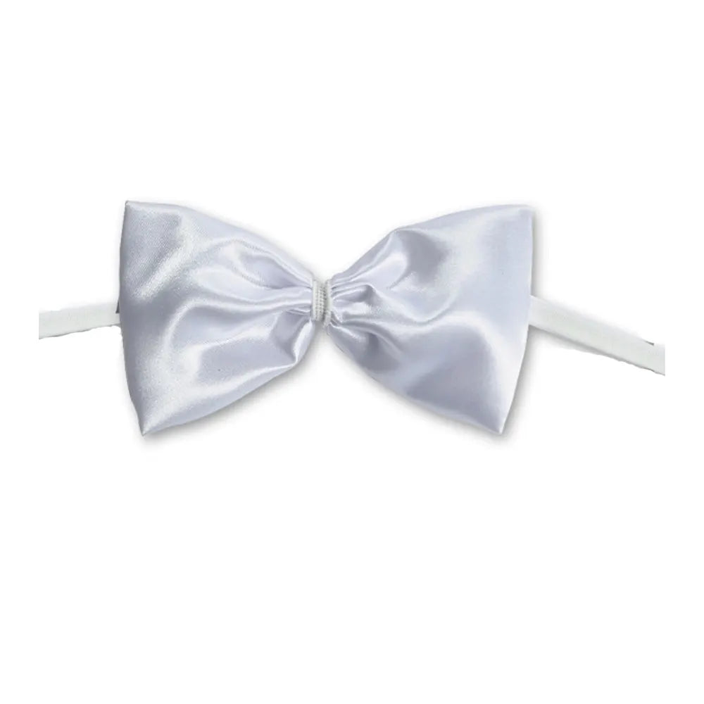 ربطة عنق ستان - أبيض