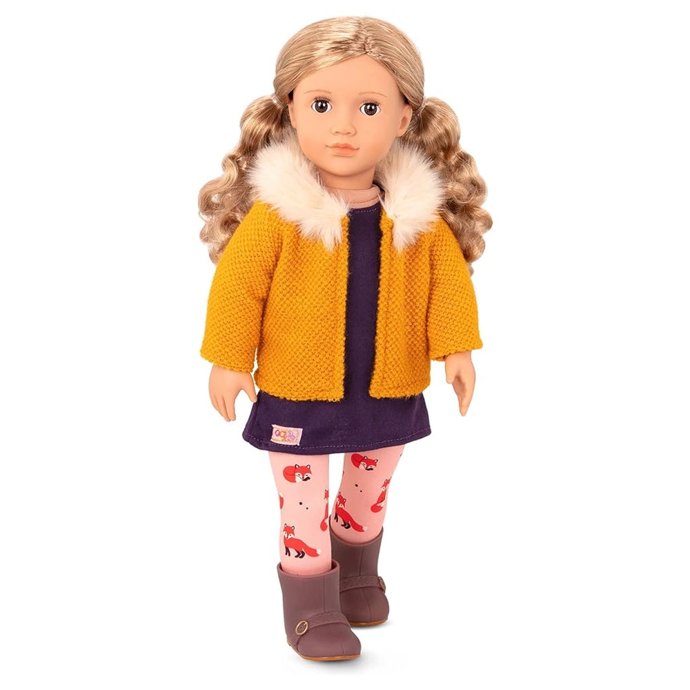 Our Generation 18-inch Doll with Cardigan & Tights 3Y+ - Florence