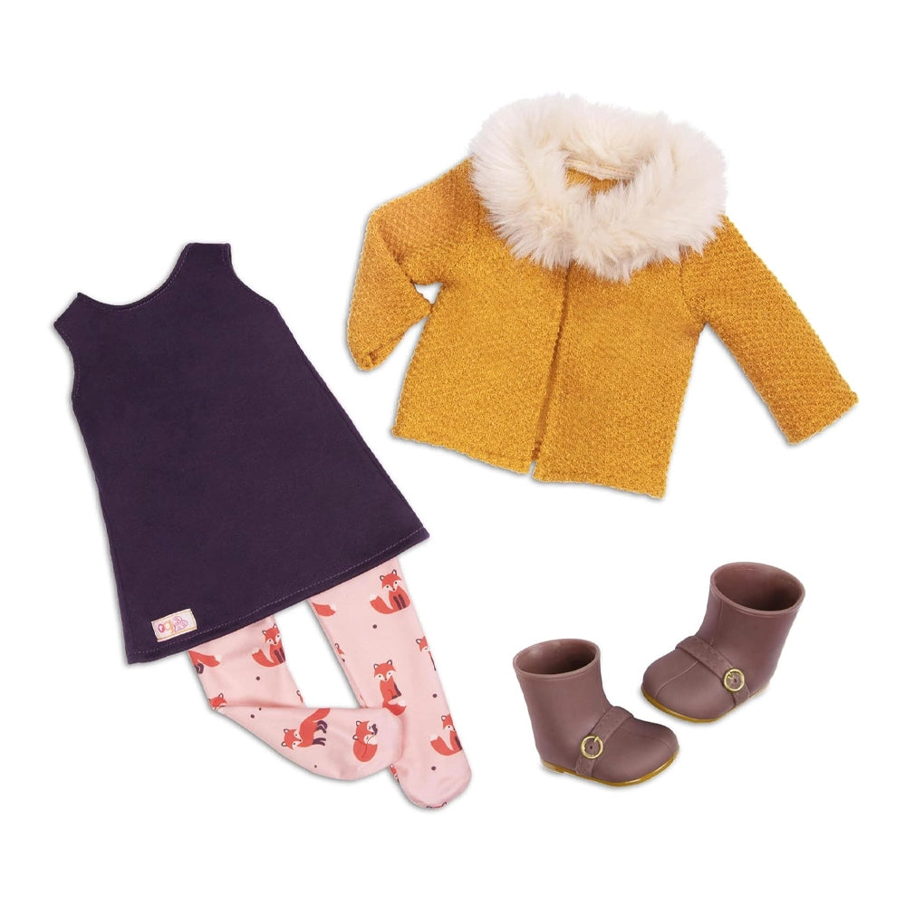 Our Generation 18-inch Doll with Cardigan & Tights 3Y+ - Florence