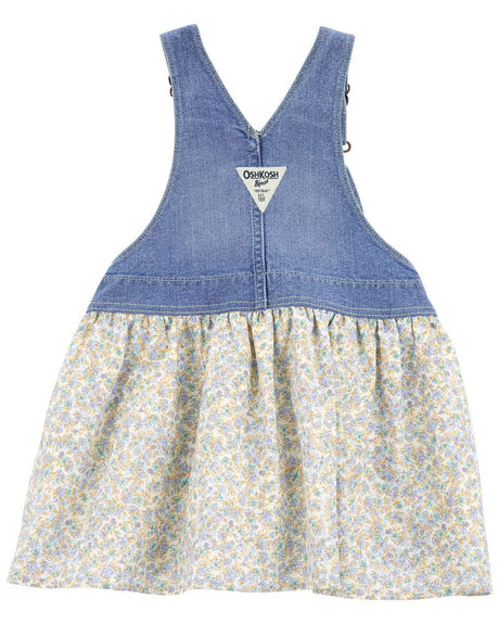 Robe Pull En Jean À Imprimé Floral OshKosh - Bleu