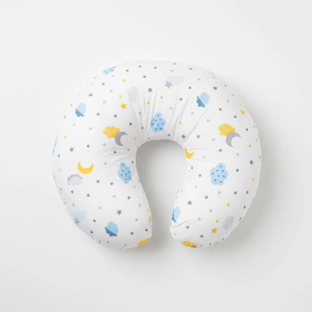بيبي يو وسادة الرضاعة نجمة وسحابة - أزرق