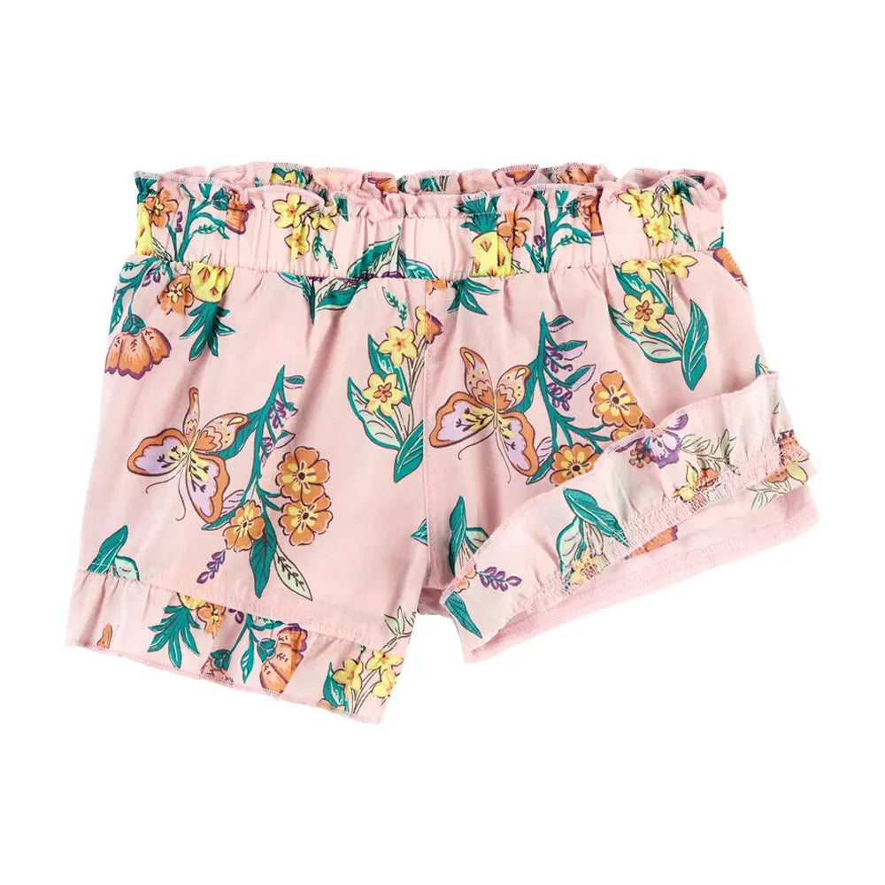 Short en Popeline Fleurie Carter's - Rose