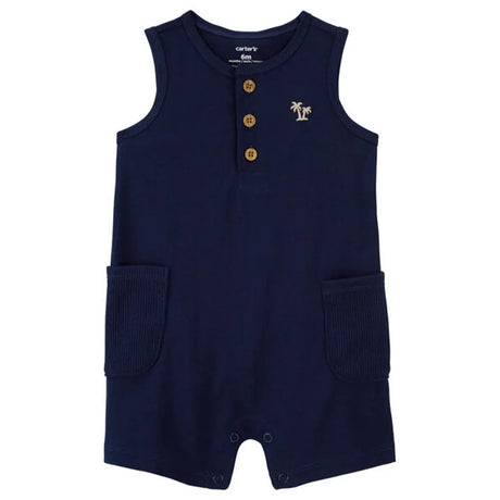 Barboteuse en Coton à Motif Palmier Carter's - Bleu