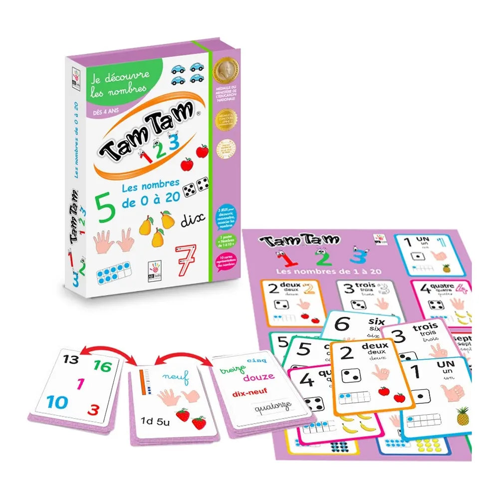 Tam Tam 1,2,3 - Je découvre les Nombres - Coffret