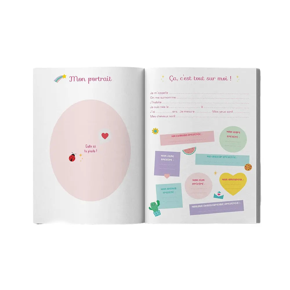 Mon Carnet Secret Girly - Journal Intime avec Cadenas à Compléter