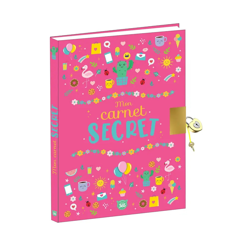 Mon Carnet Secret Girly - Journal Intime avec Cadenas à Compléter