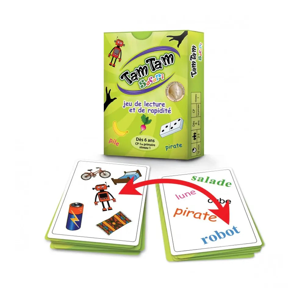 Tam Tam Safari - Jeu de Lecture et de Rapidité